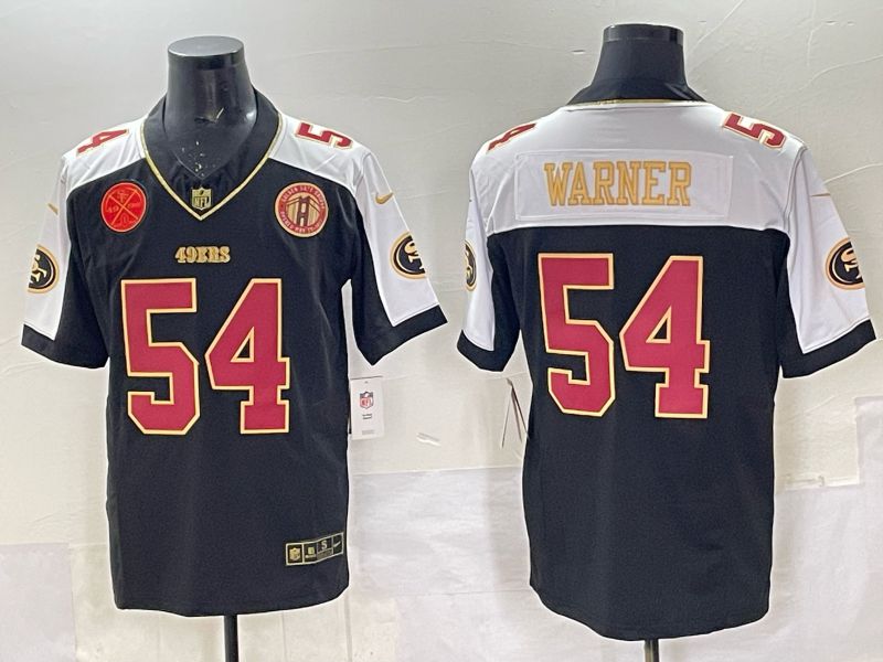 Men 2025 Nike San Francisco 49ers #54 Warner Black Limited NFL Jersey style 0066->pittsburgh steelers->NFL Jersey